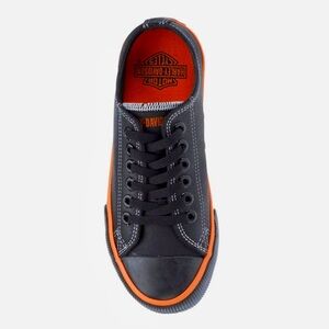 Harley-Davidson Black & Orange Sneakers Size 7.5